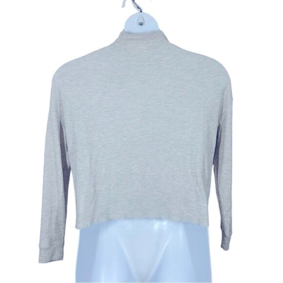 Tommy Hilfiger Sport Crop Quarter Zip Waffle Knit Lightweight Pullover Medium - Picture 5 of 9